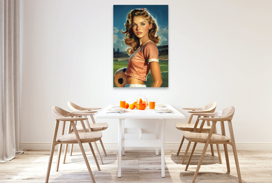 Premium Textil-Leinwand Abendspiel