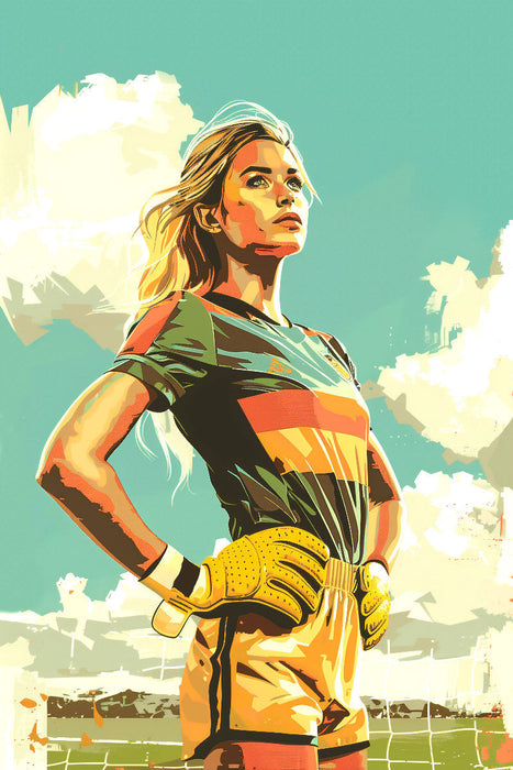 Premium Textil-Leinwand Torhüterin