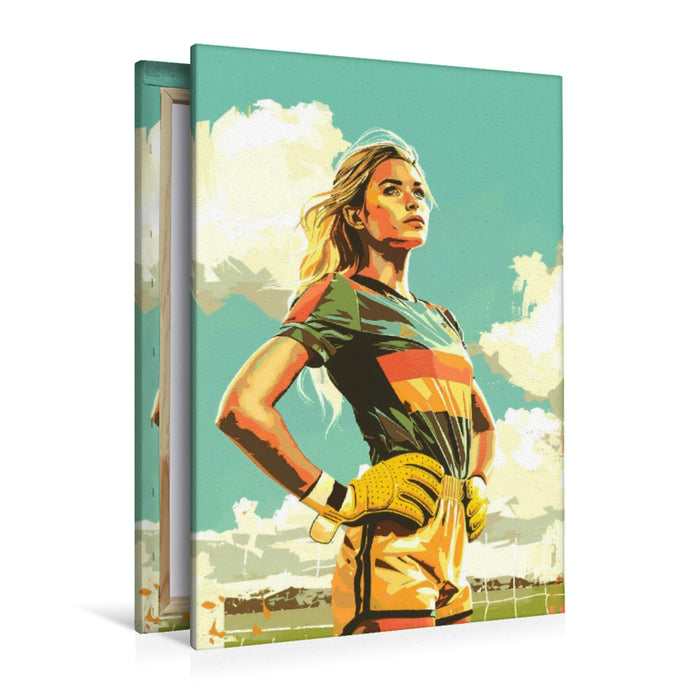 Premium Textil-Leinwand Torhüterin