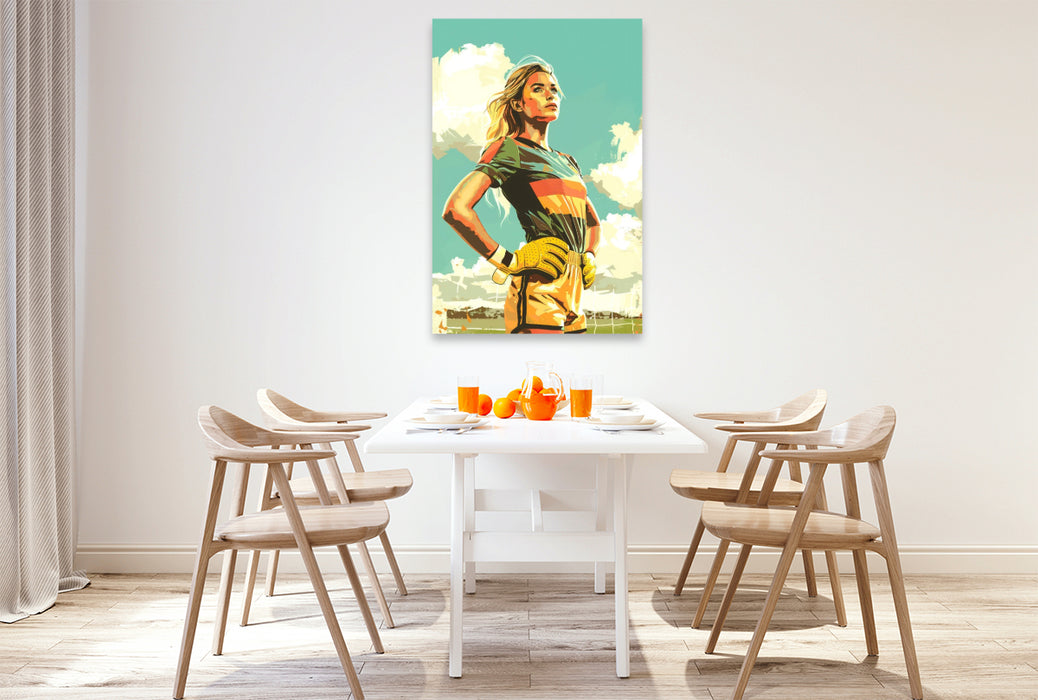 Premium Textil-Leinwand Torhüterin