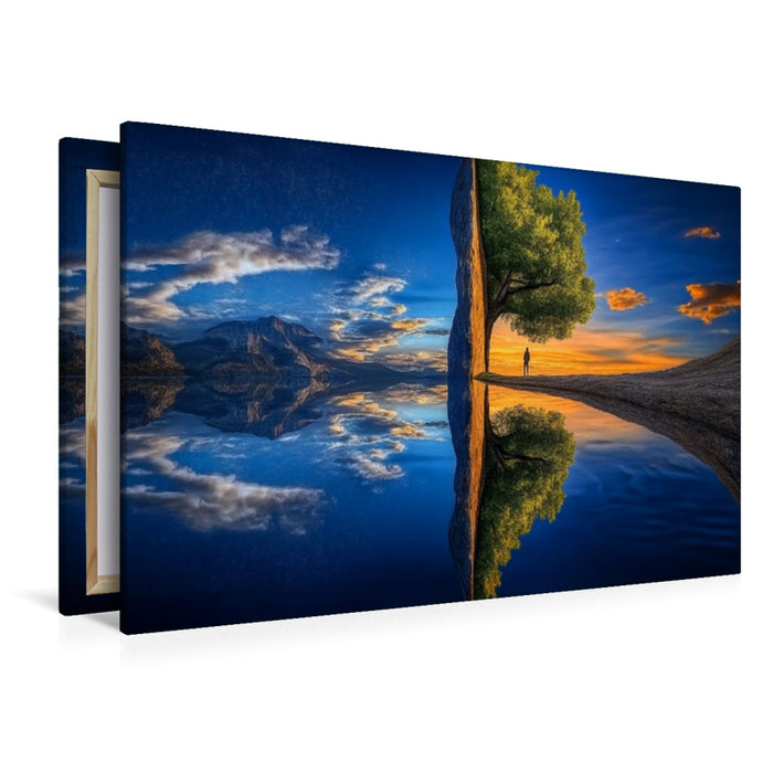Premium Textil-Leinwand Was ist Realität? - Surreale Landschaft