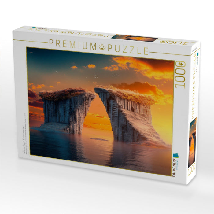 Treffen der Klippen - Surreale Landschaft - CALVENDO Foto-Puzzle'