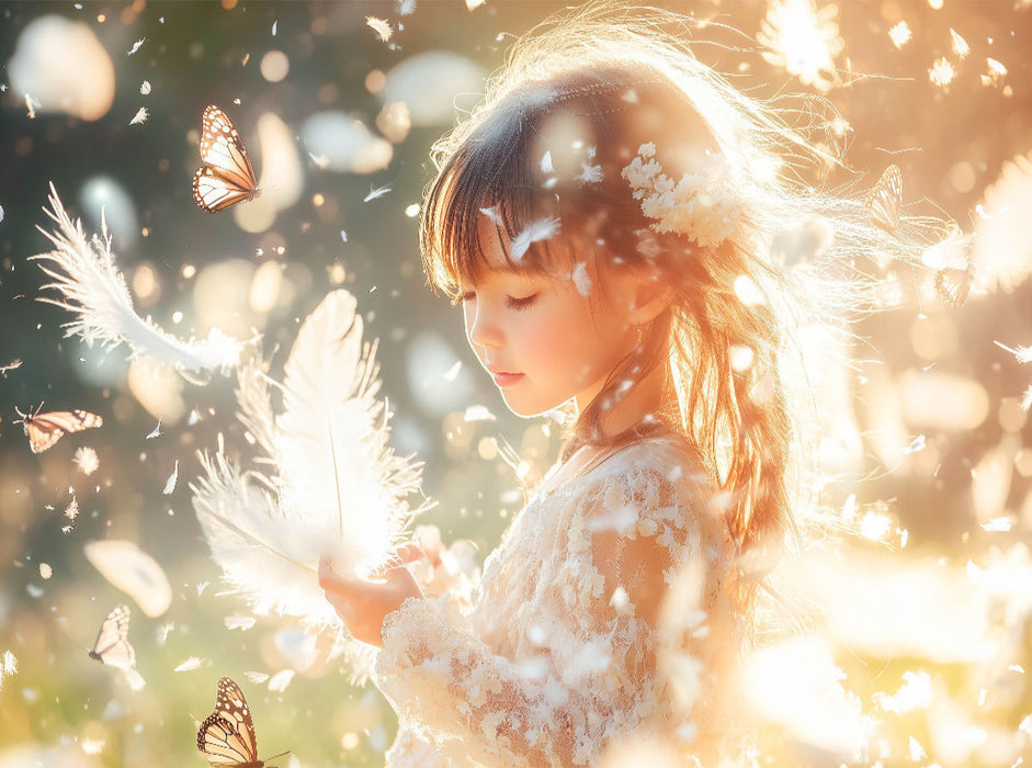 Im Wind tanzt ein Geheimnis, das nur Kinderherzen hören - CALVENDO Foto-Puzzle'