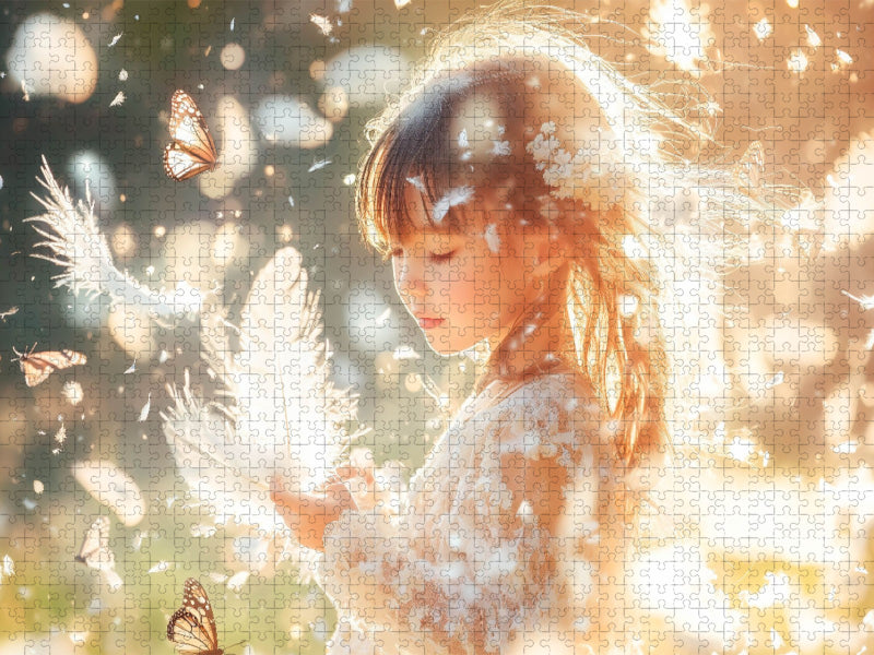 Im Wind tanzt ein Geheimnis, das nur Kinderherzen hören - CALVENDO Foto-Puzzle'