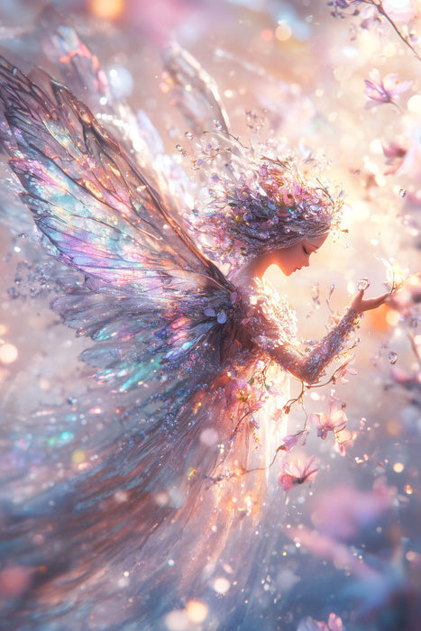 Premium Textil-Leinwand Hinter dem Regenbogen verbirgt sich das Tor zu einer vergessenen Welt