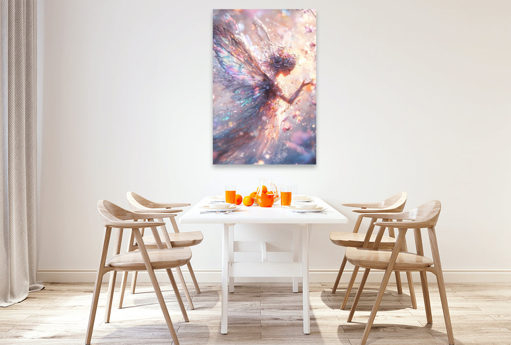 Premium Textil-Leinwand Hinter dem Regenbogen verbirgt sich das Tor zu einer vergessenen Welt