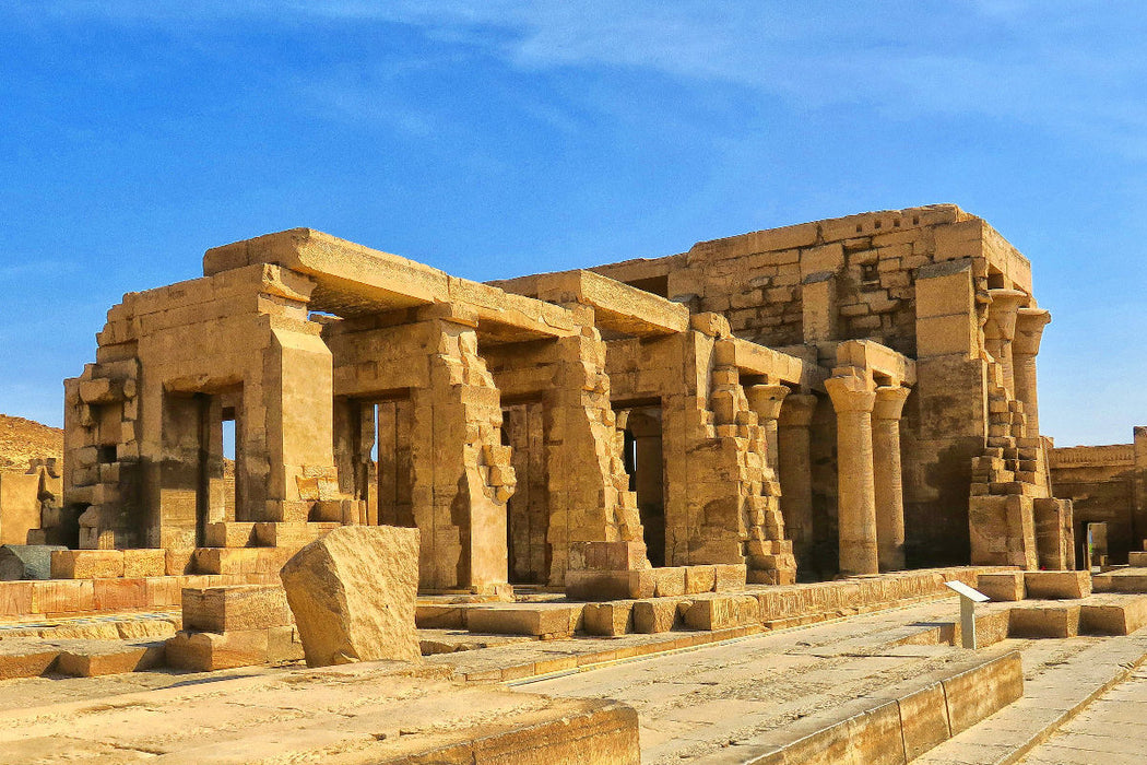 Premium Textil-Leinwand Doppeltempel Kom Ombo