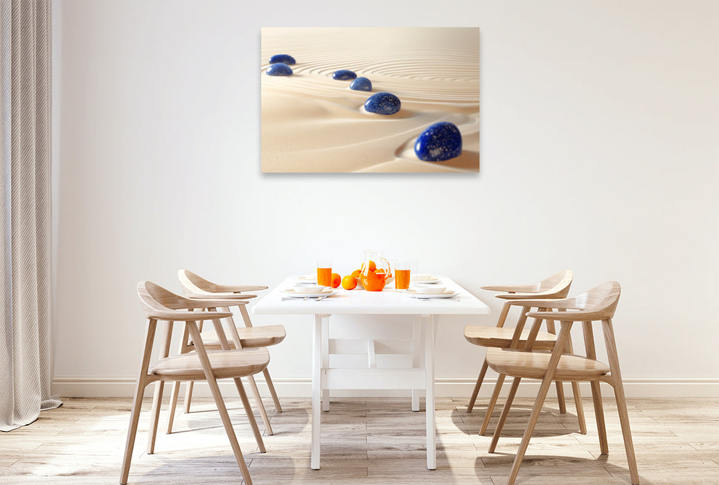 Premium Textil-Leinwand Meditative Muster - Zen Garten