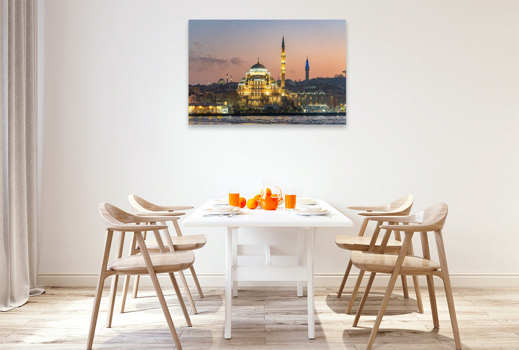 Premium Textil-Leinwand Die Neue Moschee Istanbul