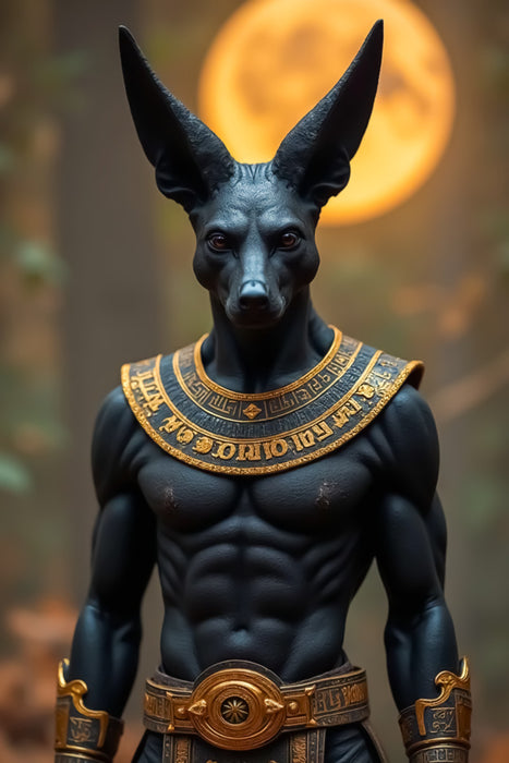 Premium Textil-Leinwand Anubis, der Gott der Totenriten