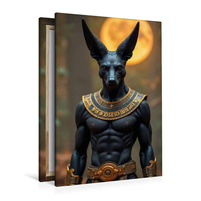 Premium Textil-Leinwand Anubis, der Gott der Totenriten
