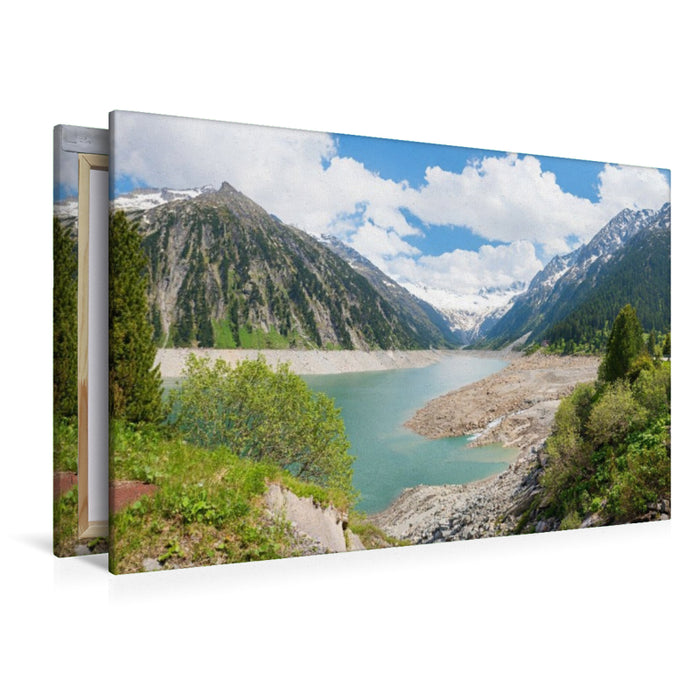 Premium Textil-Leinwand Schlegeisspeicher Tiroler Alpen