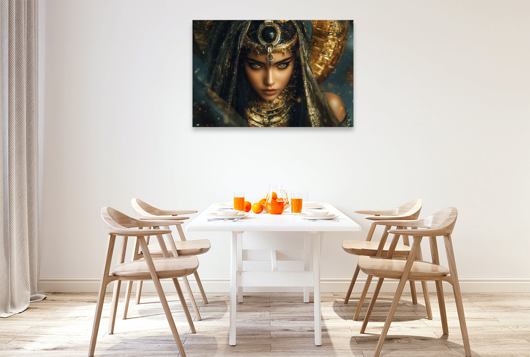 Premium Textil-Leinwand Ein Motiv aus dem Kalender Die Götter des Nils