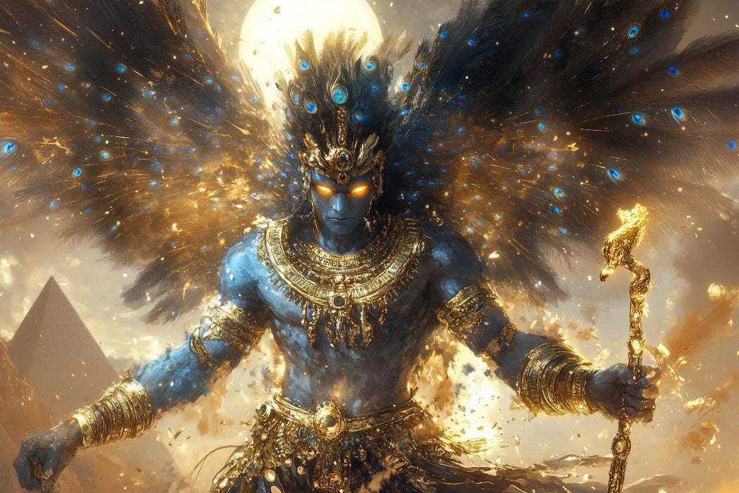 Premium Textil-Leinwand Ein Motiv aus dem Kalender Die Götter des Nils