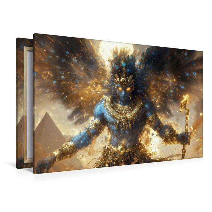 Premium Textil-Leinwand Ein Motiv aus dem Kalender Die Götter des Nils