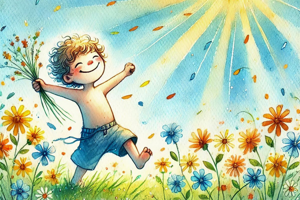 Premium Textil-Leinwand Ein Jahr mit deinem inneren Kind – HD-Leinwand & Puzzle „Lebensfreude“