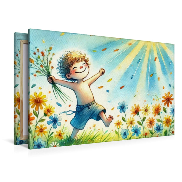 Premium Textil-Leinwand Ein Jahr mit deinem inneren Kind – HD-Leinwand & Puzzle „Lebensfreude“