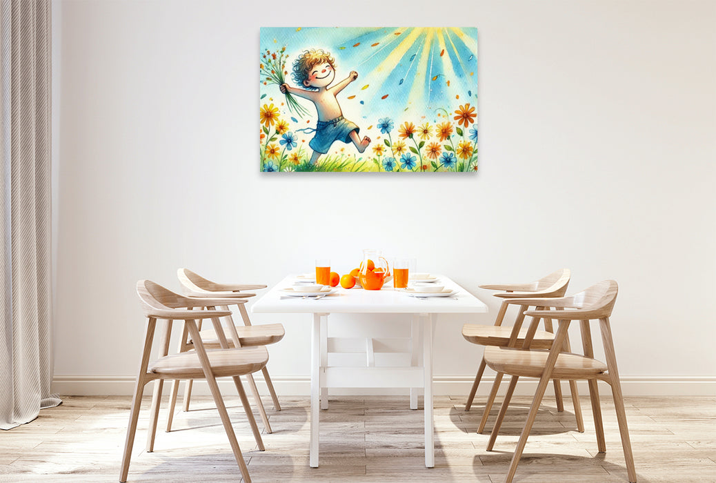 Premium Textil-Leinwand Ein Jahr mit deinem inneren Kind – HD-Leinwand & Puzzle „Lebensfreude“