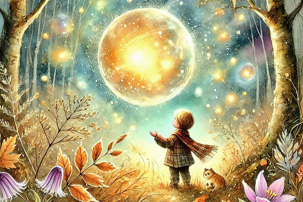 Premium Textil-Leinwand Ein Jahr mit deinem inneren Kind – HD-Leinwand „Staunen“