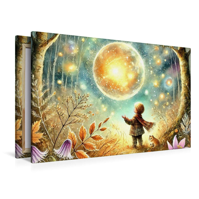 Premium Textil-Leinwand Ein Jahr mit deinem inneren Kind – HD-Leinwand „Staunen“