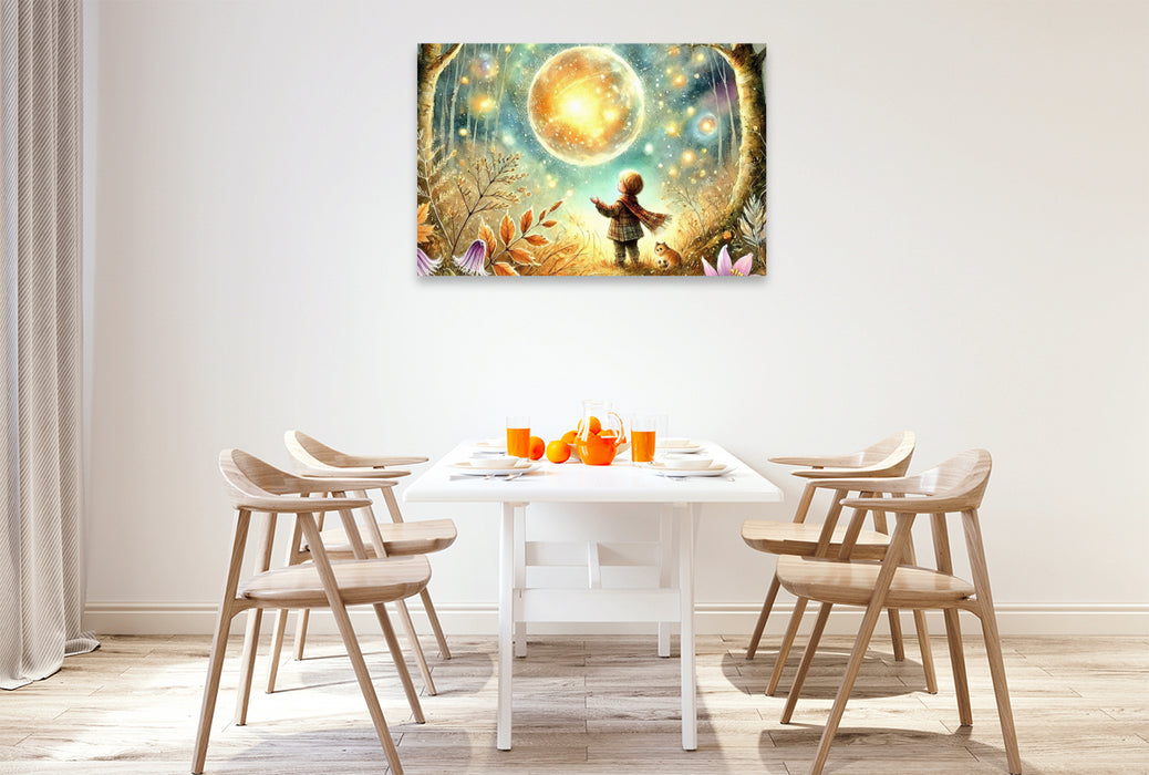 Premium Textil-Leinwand Ein Jahr mit deinem inneren Kind – HD-Leinwand „Staunen“