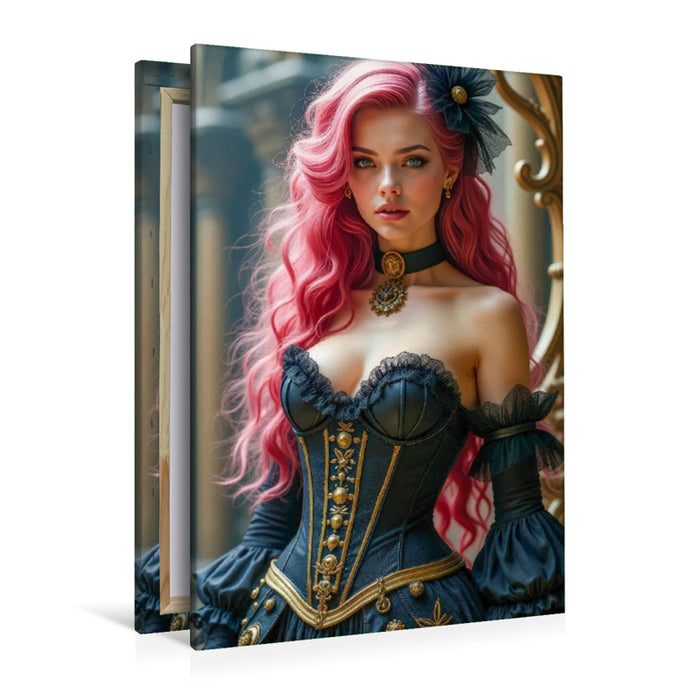 Premium Textil-Leinwand Elara Darksteam