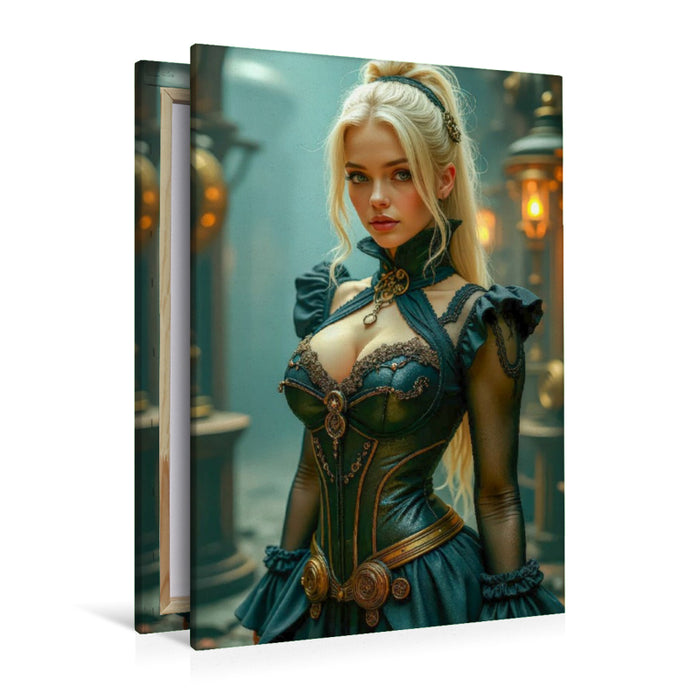 Premium Textil-Leinwand Violet Brasslace