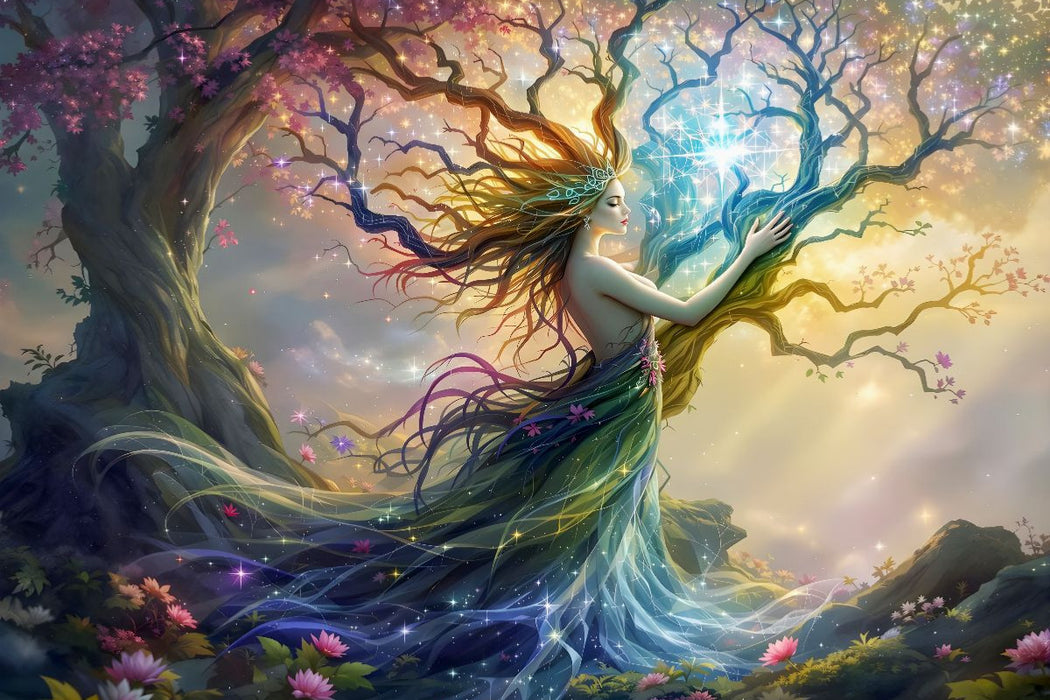 Premium Textil-Leinwand Die Baumseele