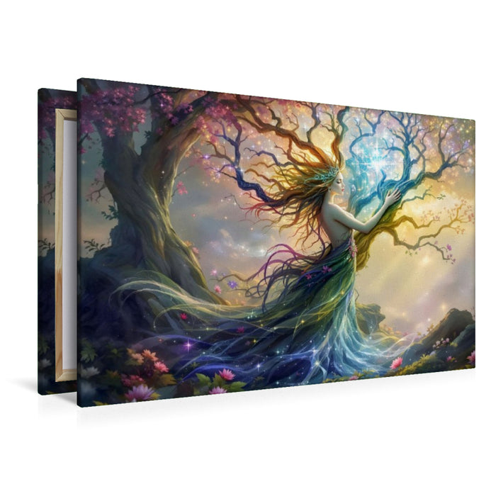 Premium Textil-Leinwand Die Baumseele