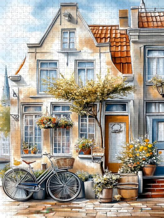 Ein typisches Grachtenhäuschen - CALVENDO Foto-Puzzle'