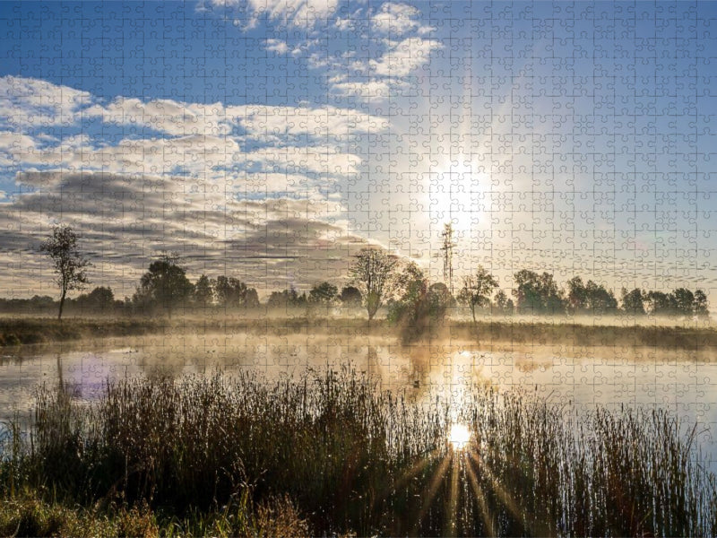 Nebel im Moor - CALVENDO Foto-Puzzle'