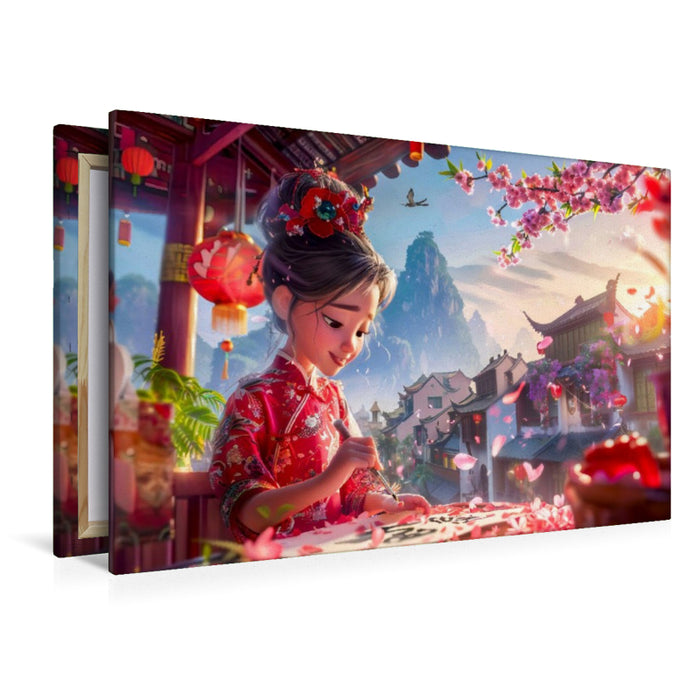 Premium Textil-Leinwand Die Kunst der Kalligrafie