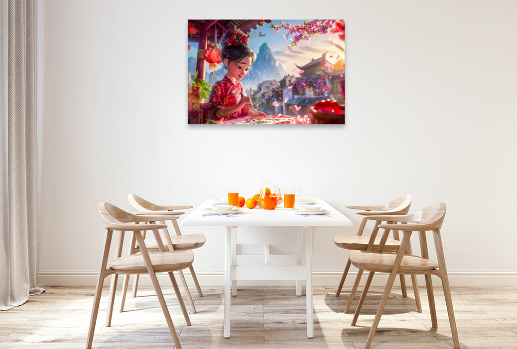 Premium Textil-Leinwand Die Kunst der Kalligrafie