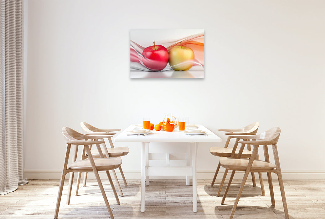 Premium Textil-Leinwand Apfel - Traum