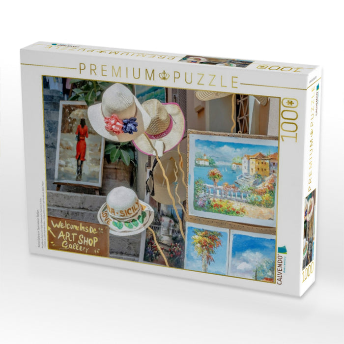 Kunst Galerie in Taormina in Sizilien - CALVENDO Foto-Puzzle'