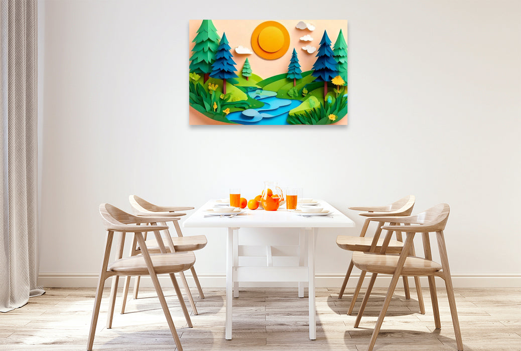 Premium Textil-Leinwand Sommer