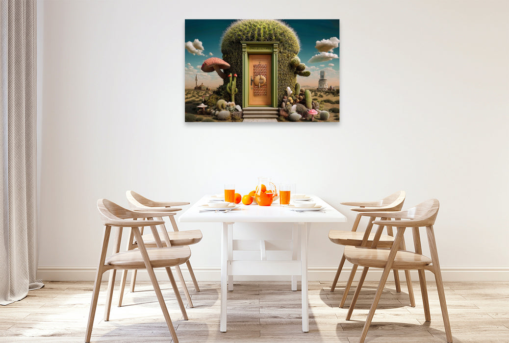 Premium Textil-Leinwand Tür zum Wüstenmärchen