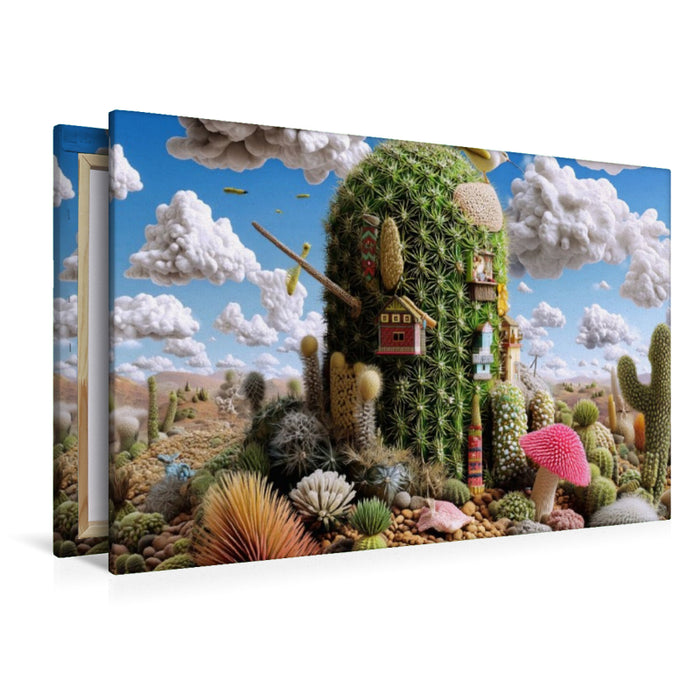 Premium Textil-Leinwand Hoch hinaus im Kaktusturm