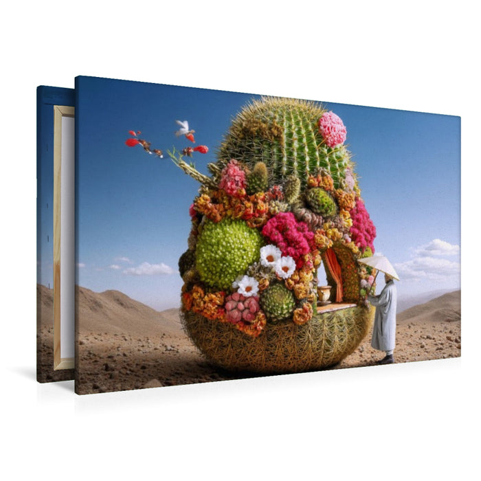 Premium Textil-Leinwand Wüstenblüte deluxe