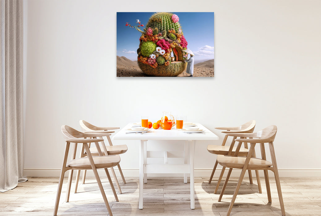 Premium Textil-Leinwand Wüstenblüte deluxe