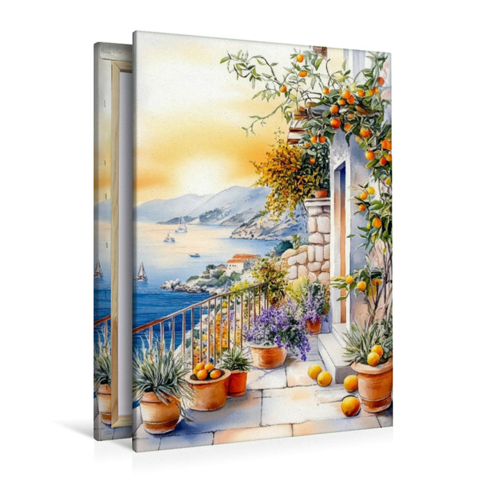 Premium Textil-Leinwand Traumhaft - Insel Brac