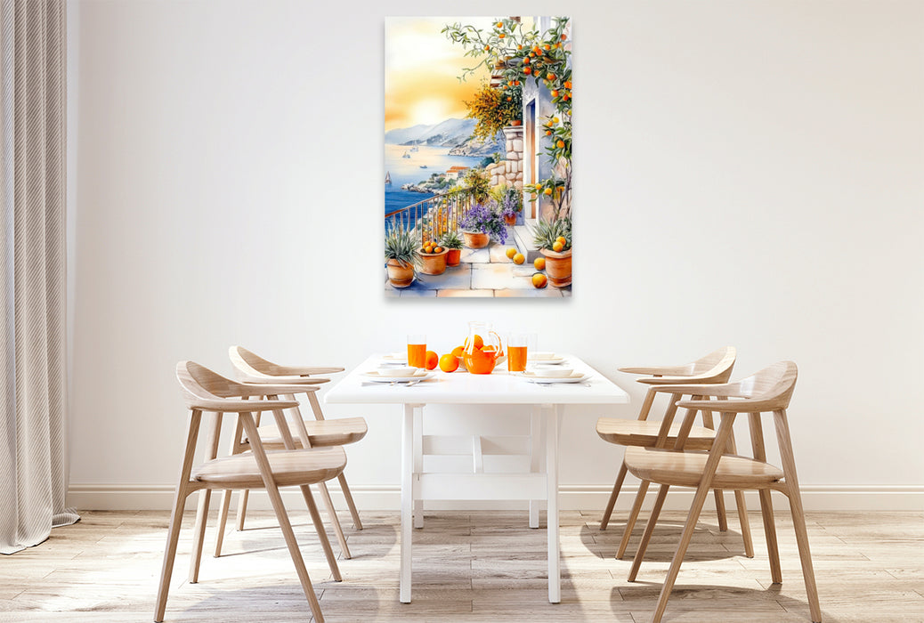 Premium Textil-Leinwand Traumhaft - Insel Brac