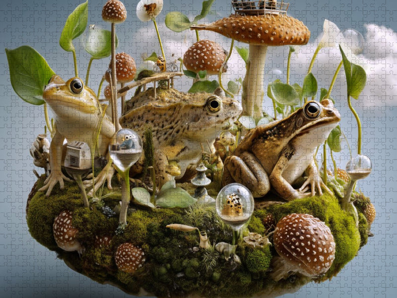 Krötenzauber im Pilzreich - CALVENDO Foto-Puzzle'