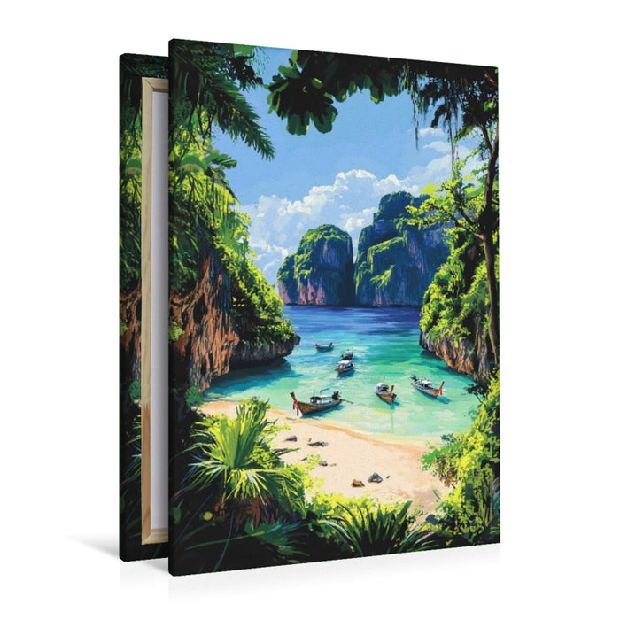 Premium Textil-Leinwand Maya Bay - Ko Phi Phi Leh - Thailand