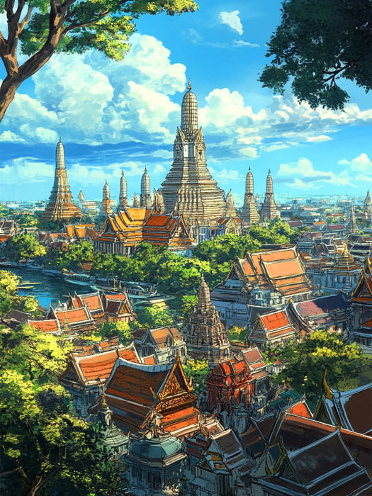 Wat Arun in Bangkok Thailand - CALVENDO Foto-Puzzle'