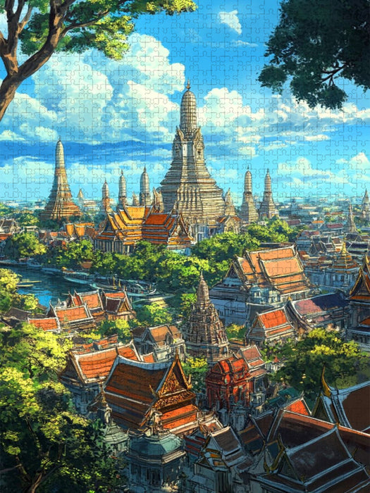 Wat Arun in Bangkok Thailand - CALVENDO Foto-Puzzle'