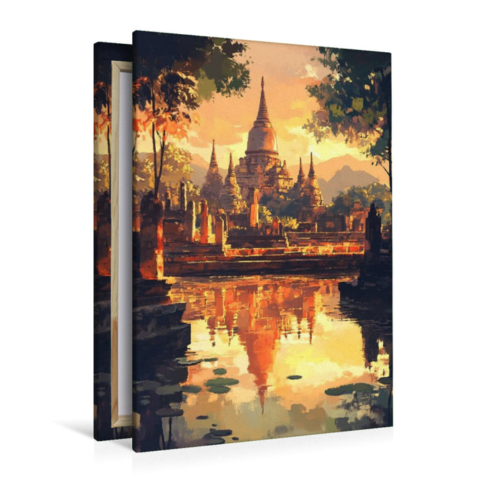Premium Textil-Leinwand Sukhothai Park Thailand