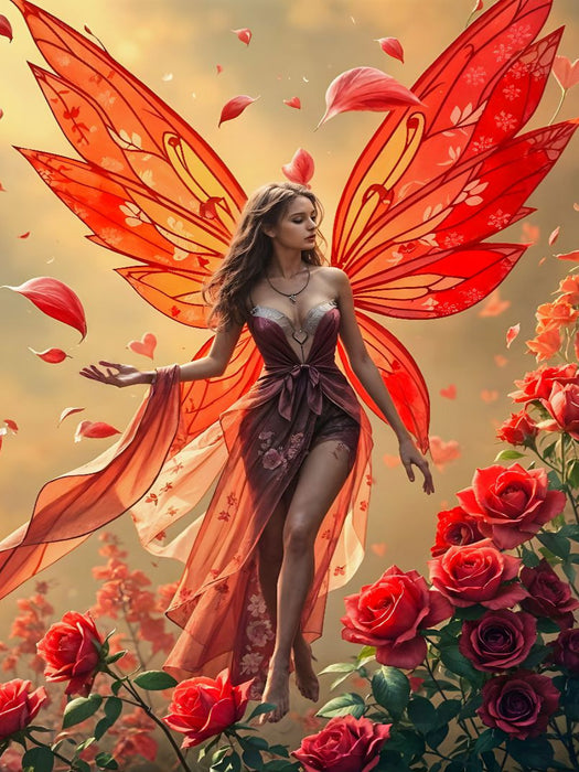 Die Rosenfee des Februar – Ein Puzzle der leisen Liebe - CALVENDO Foto-Puzzle'