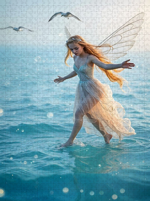 Die Meeresfee der Freiheit – Wo Wellen fliegen lernen - CALVENDO Foto-Puzzle'