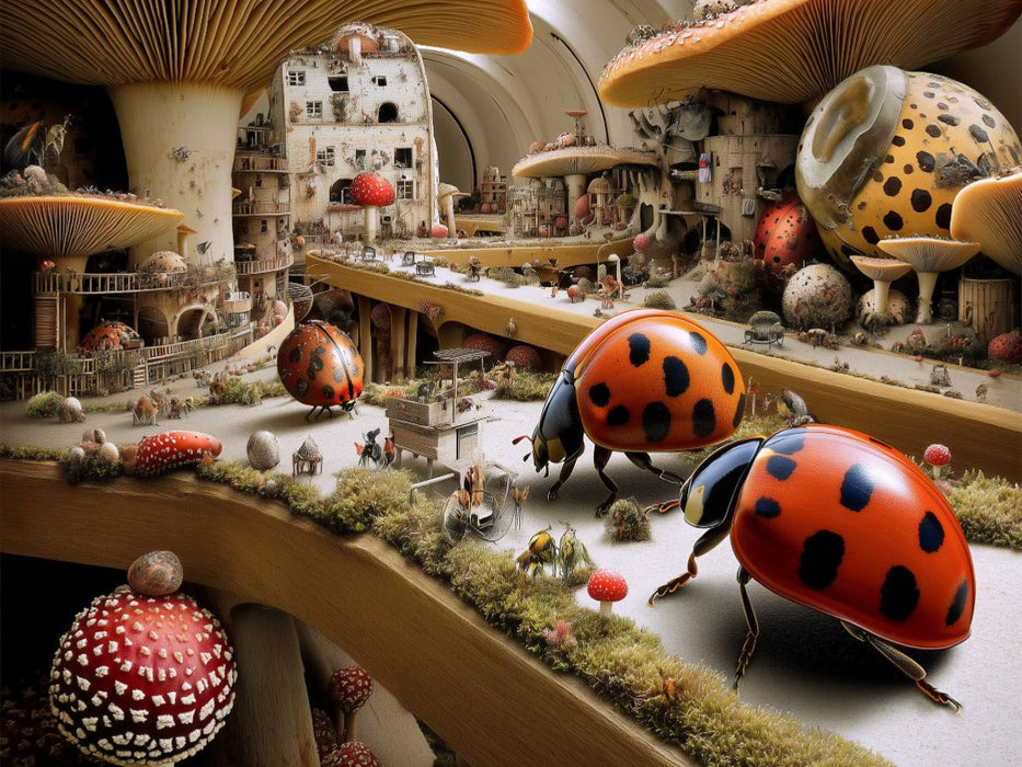 Urbanes Treiben im Untergrund der Käfer - CALVENDO Foto-Puzzle'